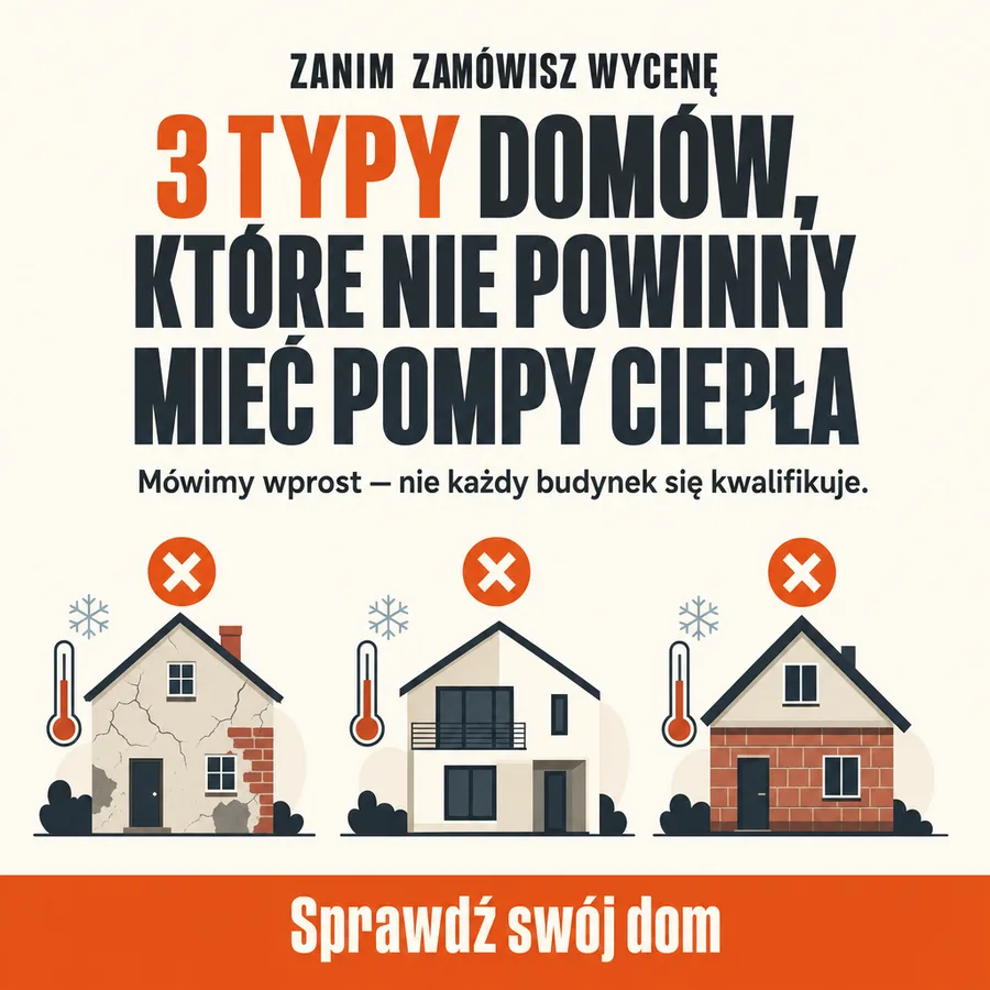 Reklama statyczna, Pompy ciepła: „3 typy domów, które nie powinny mieć pompy ciepła…”