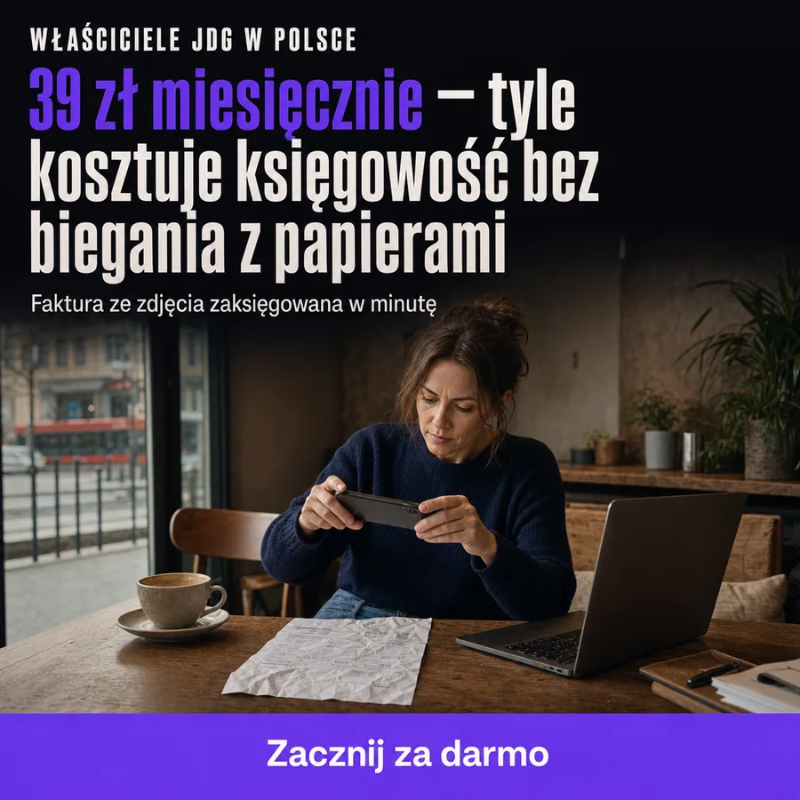 Reklama statyczna, SaaS B2B: „39 zł miesięcznie - tyle kosztuje księgowość bez biegania z papierami…”